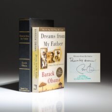 From the office of the Speaker of the House, John Boehner, Dreams from My Father: A Story of Race and Inheritance, inscribed by the author, President Barack Obama.