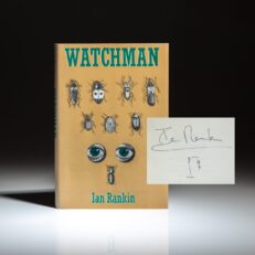 Signed first edition of Watchman by Ian Rankin, with an original sketch by the author.