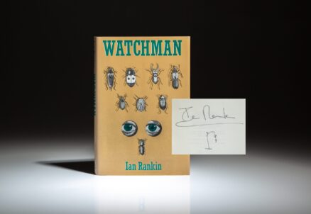 Signed first edition of Watchman by Ian Rankin, with an original sketch by the author.