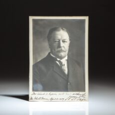 White House photograph of President William H. Taft, inscribed while president to Stuart K. Lupton, a member of the U.S. Consular Service.