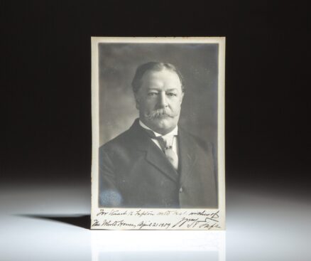 White House photograph of President William H. Taft, inscribed while president to Stuart K. Lupton, a member of the U.S. Consular Service.