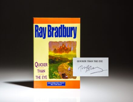 Signed uncorrected proof of Quicker Than the Eye by Ray Bradbury.