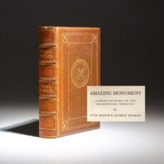 Signed by both authors, the first edition of Amazing Monument, A Short History of the Shakespeare Industry by Ivor Brown and George Fearon.