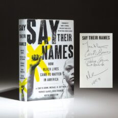 Signed first edition of Say Their Names by Curtis Bunn et al.