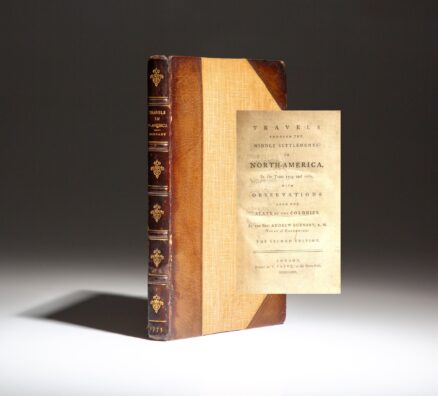 The Second Edition of Travels Through The Middle Settlements In North-America. In the Years 1759 and 1760 by Rev. Andrew Burnaby, published in London in 1775.