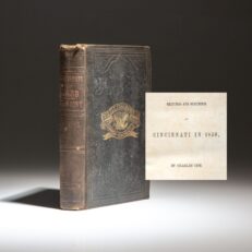 First edition of Sketches and Statistics of Cincinnati in 1859 by Charles Cist.