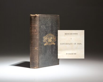 First edition of Sketches and Statistics of Cincinnati in 1859 by Charles Cist.