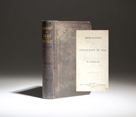 First edition of Sketches and Statistics of Cincinnati in 1851 by Charles Cist.