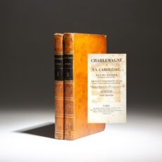 Second edition of Charlemagne ou La Caroléide, an Epic Poem in Twenty-Four Songs by Vicomte D'Arlincourt, printed entirely in French. Illustrated by Horace Vernet.