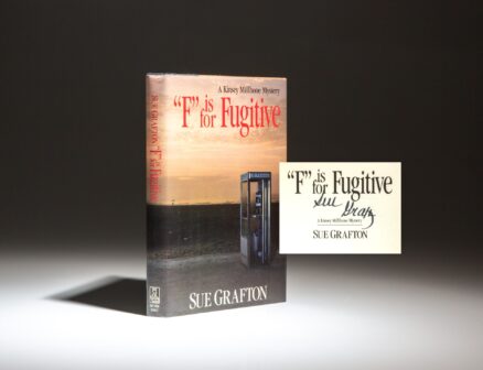 Signed first edition of "F" is for Fugitive by Sue Grafton.