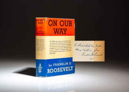 First edition of On Our Way by Franklin D. Roosevelt, inscribed to a longtime White House employee.