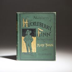 Early American edition of the Adventures of Huckleberry Finn by Mark Twain.