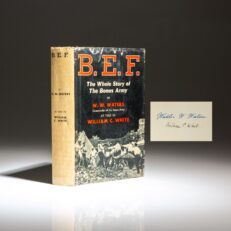 Signed by the authors, W.W. Waters and William C. White, the first edition of Bonus Expeditionary Force: The Whole Story of the Bonus Army.