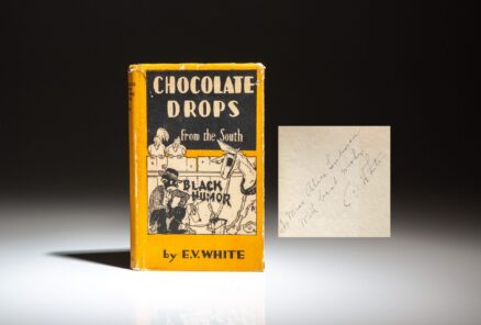 Signed first edition of Chocolate Drops From the South: A Book of Negro Humor and Philosophy by Edmund Valentine White.