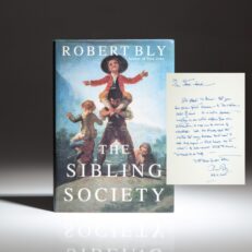 Inscribed first edition, first printing of The Sibling Society by Robert Bly.