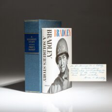 First edition of A Soldier's Story by General Omar Bradley, inscribed to Lieutenant General Manton Sprague Eddy, commander of the XII Corps during WWII.