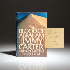 First edition of The Blood of Abraham by President Jimmy Carter, signed by President Carter and his writing partner, Ken Stein.