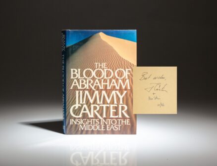 First edition of The Blood of Abraham by President Jimmy Carter, signed by President Carter and his writing partner, Ken Stein.