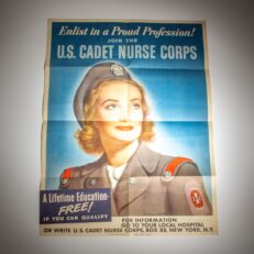 From World War II, the United States Cadet Nurse Corps Recruitment Poster from 1943.