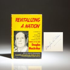 Signed first edition of Revitalizing A Nation by General Douglas MacArthur.