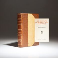 The limited edition of The Doctrine of Descent and Darwinism by Oscar Schmidt.