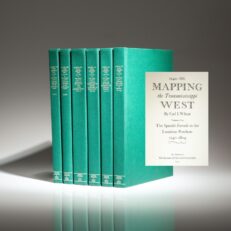 Limited edition of the Mapping the Transmississippi West by Carl L. Wheat, complete with six volumes from Martino Publishing.