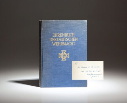 Inscribed by German General Bodo Zimmermann, the first edition of Book of Honor: The German Wehrmacht - The World War 1939-1945.