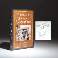 Ancestors of Jimmy and Rosalynn Carter by Jeff Carter, signed by President Jimmy Carter, Rosalynn Carter, and their sons, Jeff Carter and Chip Carter.