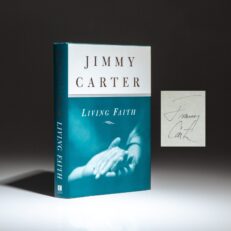 Signed first edition of Living Faith by President Jimmy Carter.