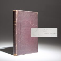 First edition of The Public Papers of Grover Cleveland: Twenty-Second President of the United States, inscribed by President Grover Cleveland to James C. Carter of New York.