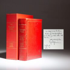 Signed limited edition copy of The Vantage Point by President Lyndon Johnson, with an additional inscription to Gov. Carl E. Sanders of Georgia.