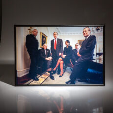 From the estate of Colin Powell, Annie Liebovitz's photograph of the George W. Bush Wartime Cabinet, dated December 3, 2001.