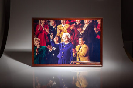 From the estate of Colin Powell, White House Jumbo photograph of First Lady Barbara Bush and Alma Powell at the 1991 State of the Union Address.