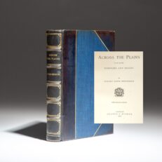 Across the Plains by Robert Louis Stevenson in a fine binding by Hatchards of London.