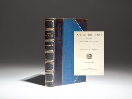 Across the Plains by Robert Louis Stevenson in a fine binding by Hatchards of London.