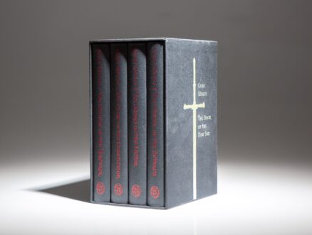 The signed limited edition of The Book of the New Sun series by Gene Wolfe, illustrated by Sam Weber, from the Folio Society of London.