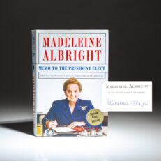 Signed first edition of Memo to the President Elect by Madeleine Albright, signed on limitation page