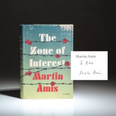 Signed by the author, the first American edition of The Zone of Interest by Martin Amis.