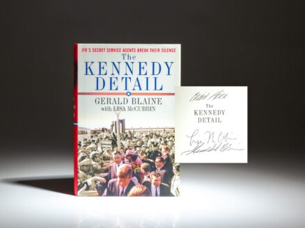 A first edition of The Kennedy Detail by Gerald Blaine and Lisa McCubbin, with a foreword by Clint Hill. Signed by all three authors