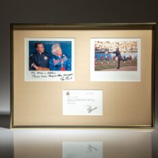 From President George H.W. Bush, a signed photograph and letter on White House stationery, to Fran and Eddie Chiles, owner of the Texas Rangers baseball team.