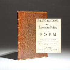 First edition, second issue of Religio Laici, or A Laymans Faith by John Dryden, published in 1682