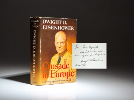 Signed first edition, first printing of Crusade in Europe by Dwight D. Eisenhower.