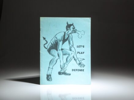 First book by legendary basketball coach, Bob Knight, titled Let's Play Defense, published in 1968, while head coach at Army.