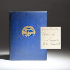 Limited edition of Operation Lifeline: History and Development of the Naval Air Transport Service, signed by Forrestal, Nimitz, Radford and Reeves.