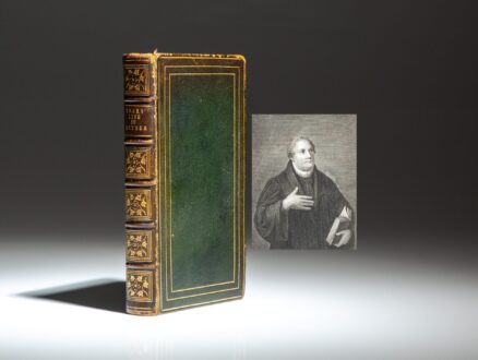 Featuring a vertical fore-edge painting, The Religious Tract Society's edition of Luther: His Mental and Spiritual History by Barnas Sears.