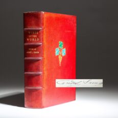 Signed limited edition of Wines of the World, edited by André L. Simon, bound by Zaehnsdorf of London for The Arcadia Press.