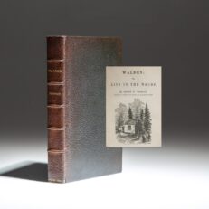 First edition, first issue of Walden, or Life in the Woods by Henry David Thoreau, bound by Zaehnsdorf of London.