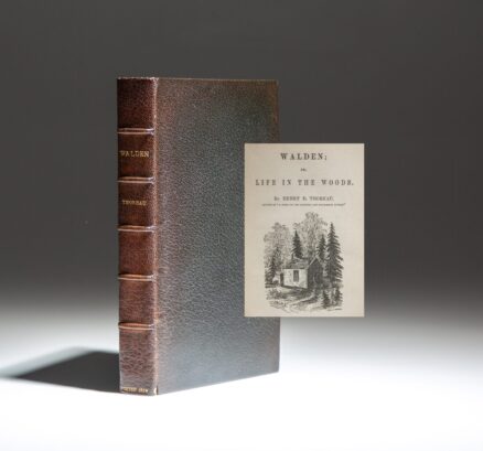 First edition, first issue of Walden, or Life in the Woods by Henry David Thoreau, bound by Zaehnsdorf of London.