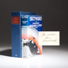 First edition of Skyward by Admiral Richard Byrd, inscribed by Eleanor Roosevelt to her son John.