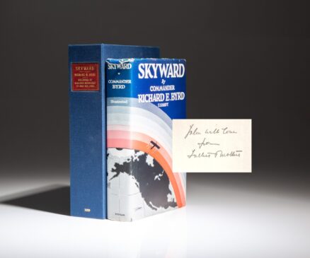 First edition of Skyward by Admiral Richard Byrd, inscribed by Eleanor Roosevelt to her son John.